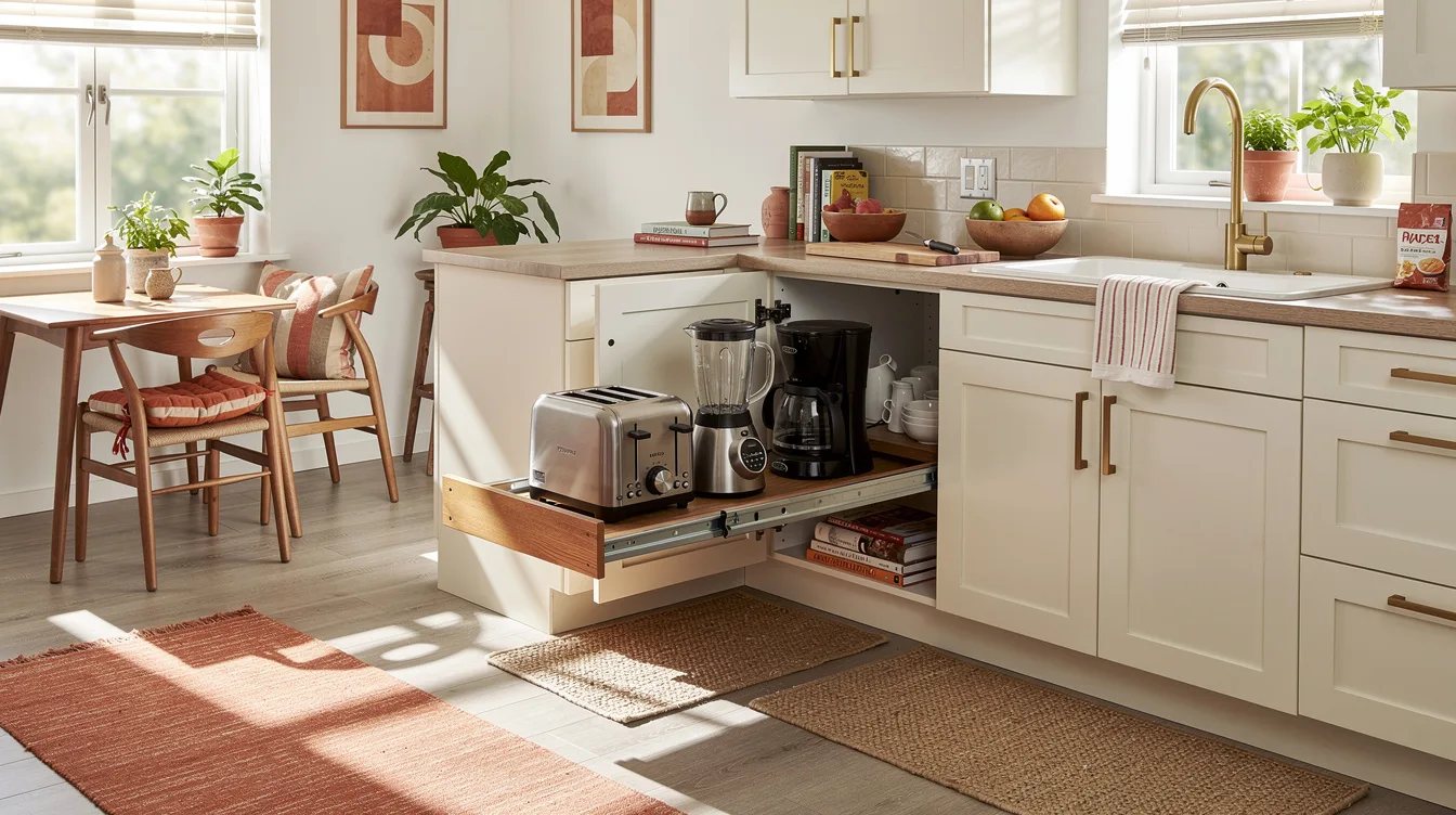 Give Small Appliances a Sliding Shelf