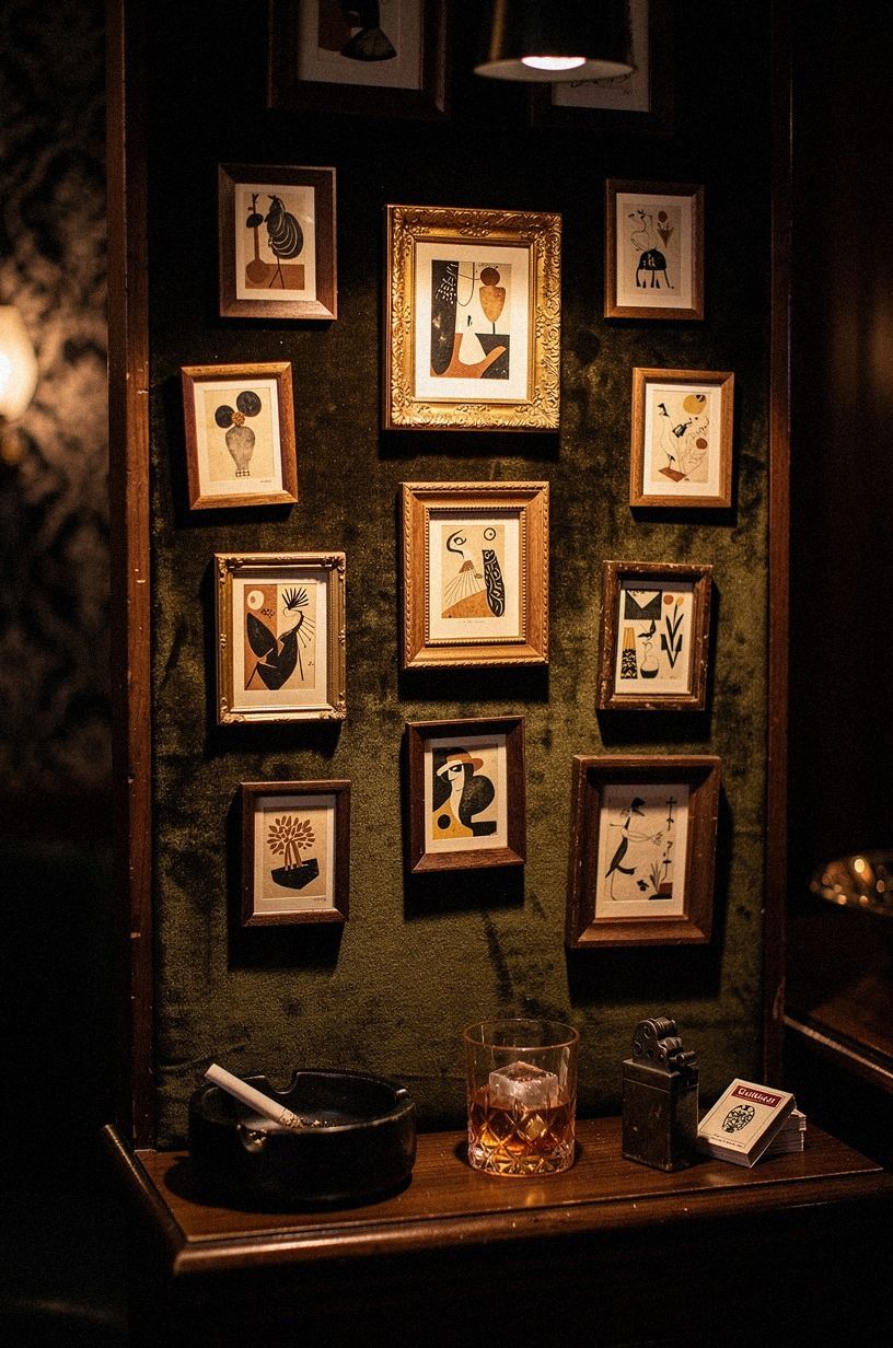 Use a velvet pinboard for unique wall decoration inspiration