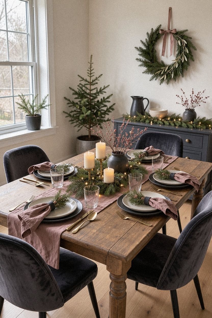 Fold Napkins Into Soft Evergreen Bundles
