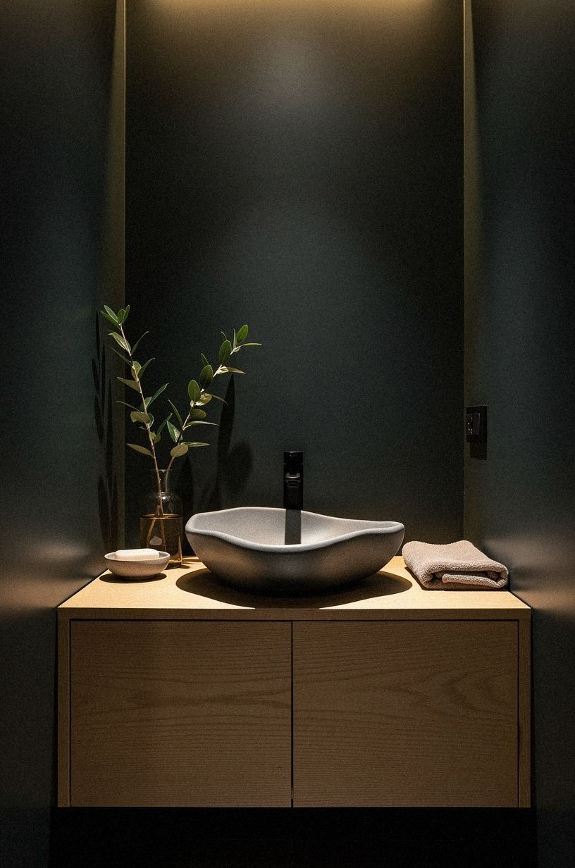 I Made My Modern Powder Room Feel Warm, Without Losing Its Clean Look