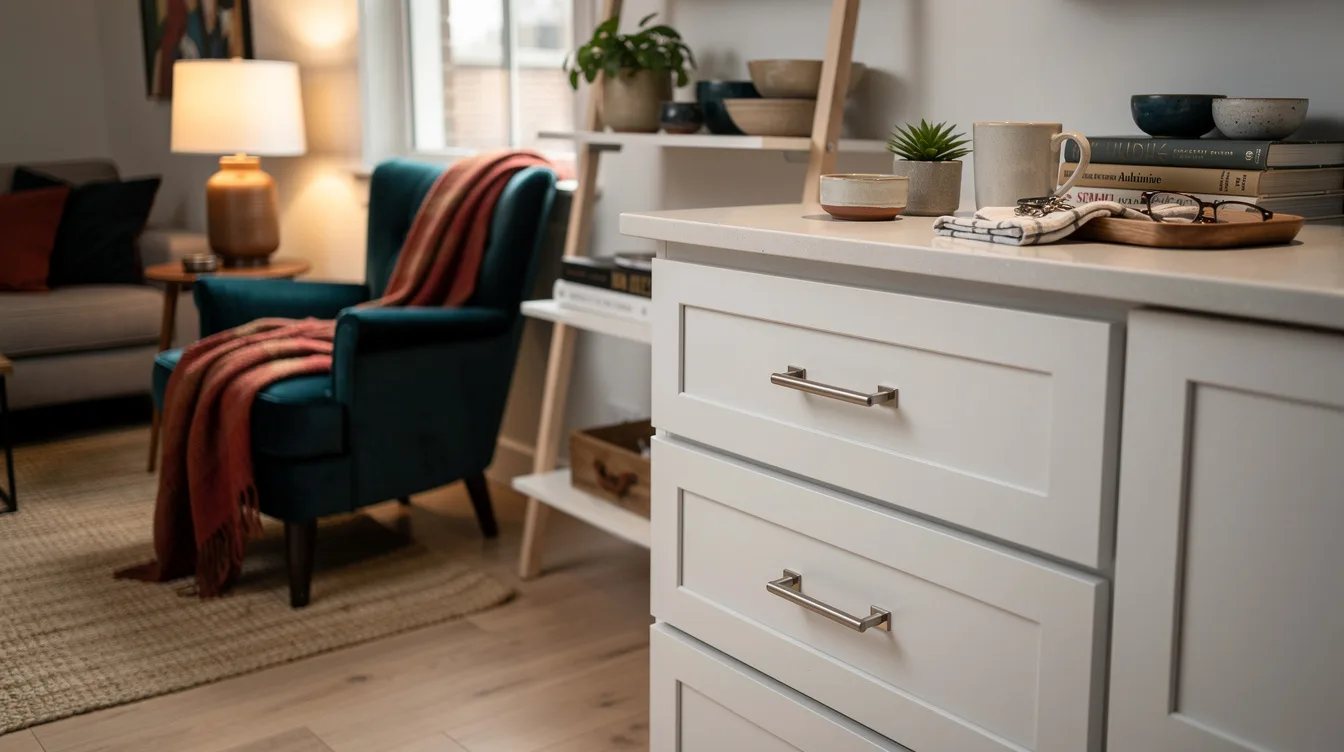 Add Cup Pulls to Shaker Drawers