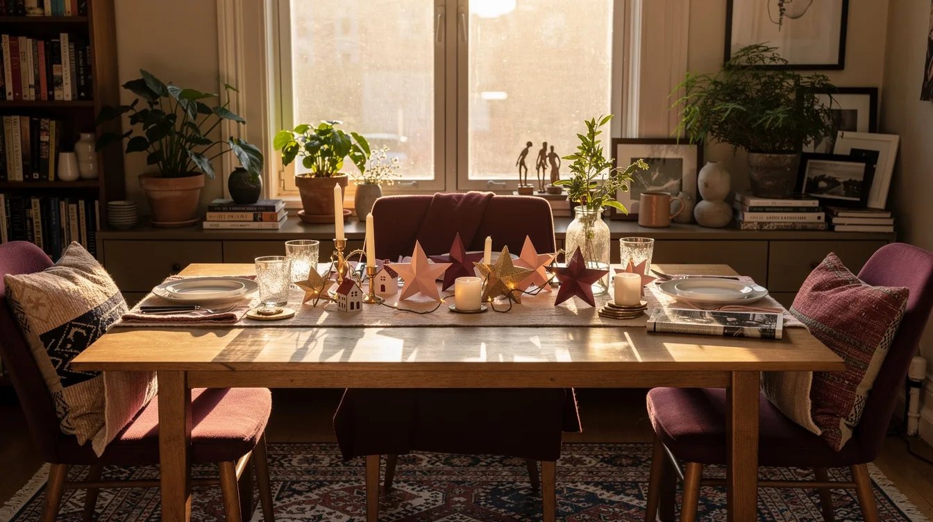 Layer Paper Stars Along the Table