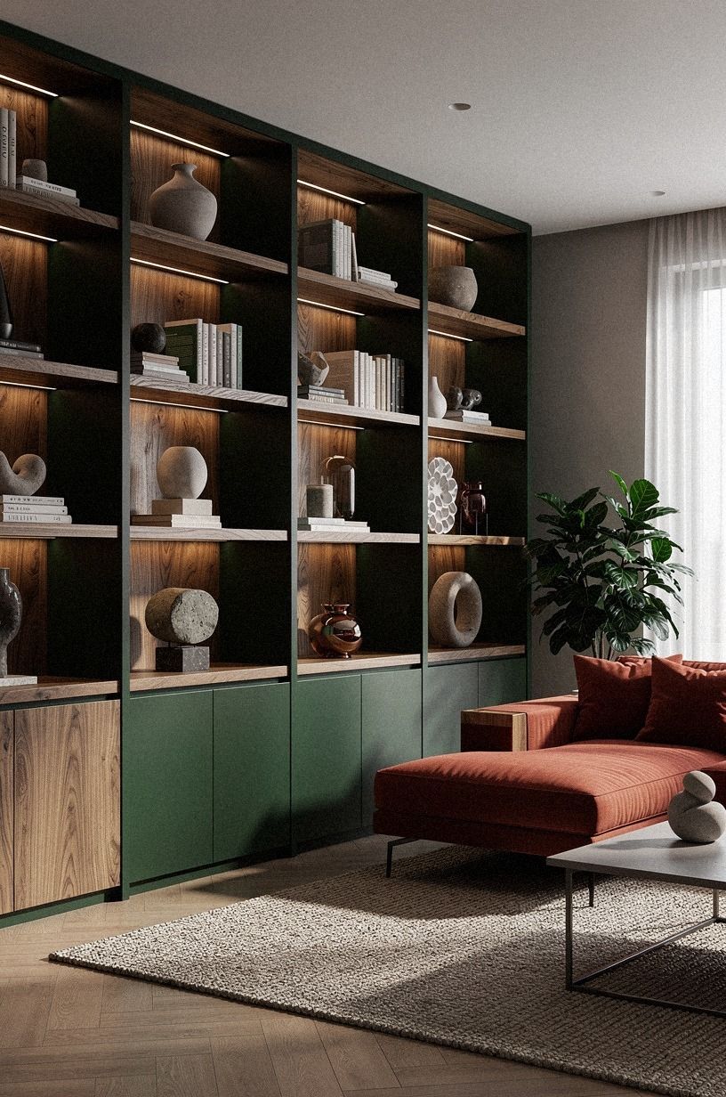 Frame each bay with warm light