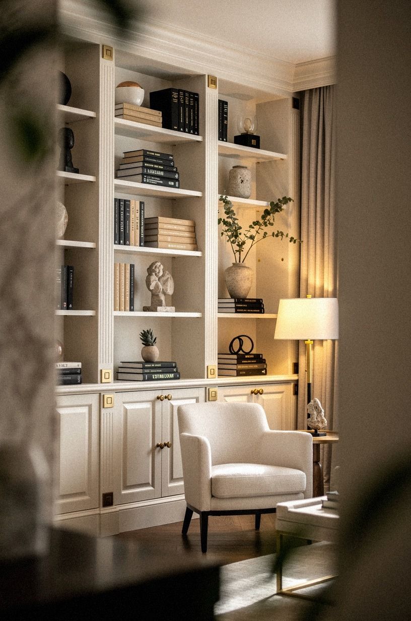 Mix vertical books with horizontal stacks