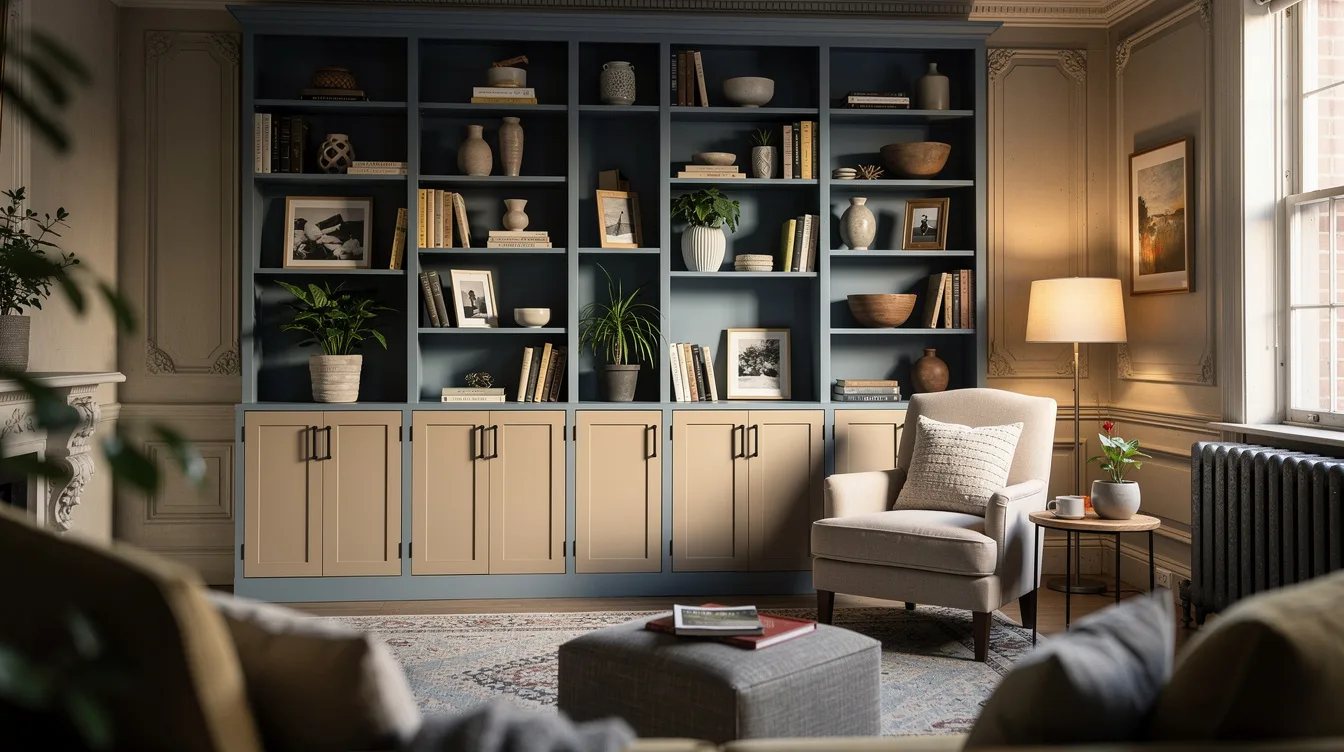 Frame a Wall With Modular Bookcases