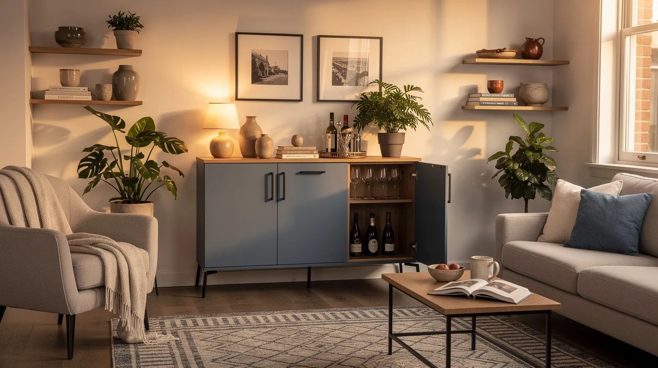 Create a Bar Cabinet With Closed Storage