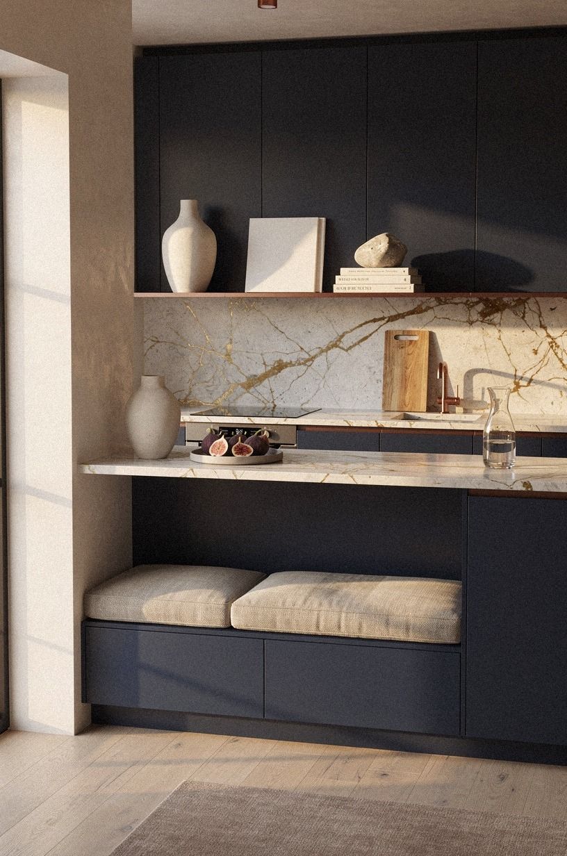 Frame the Nook With a Narrow Shelf