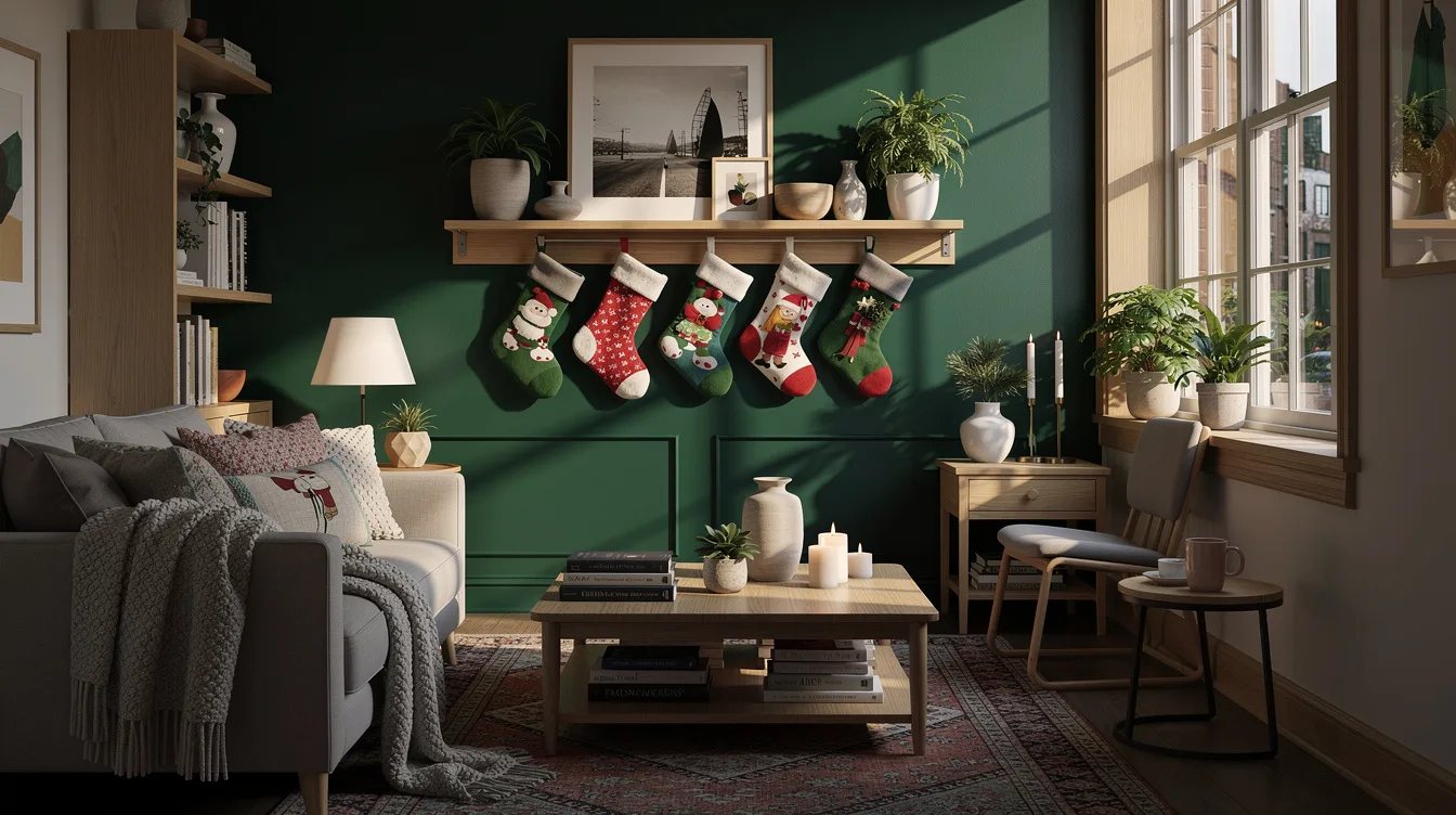Clip Stockings to a Picture Ledge