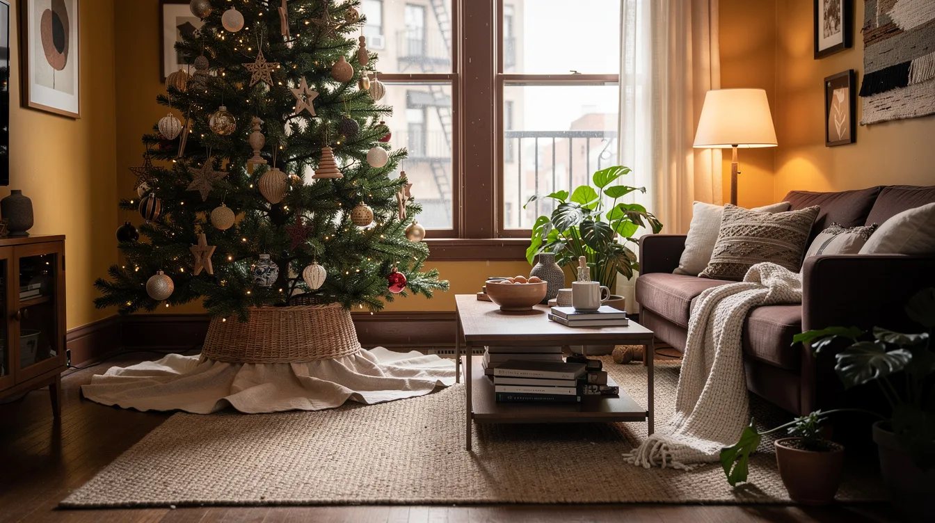Skip Shiny Fabric Beside Shiny Ornaments