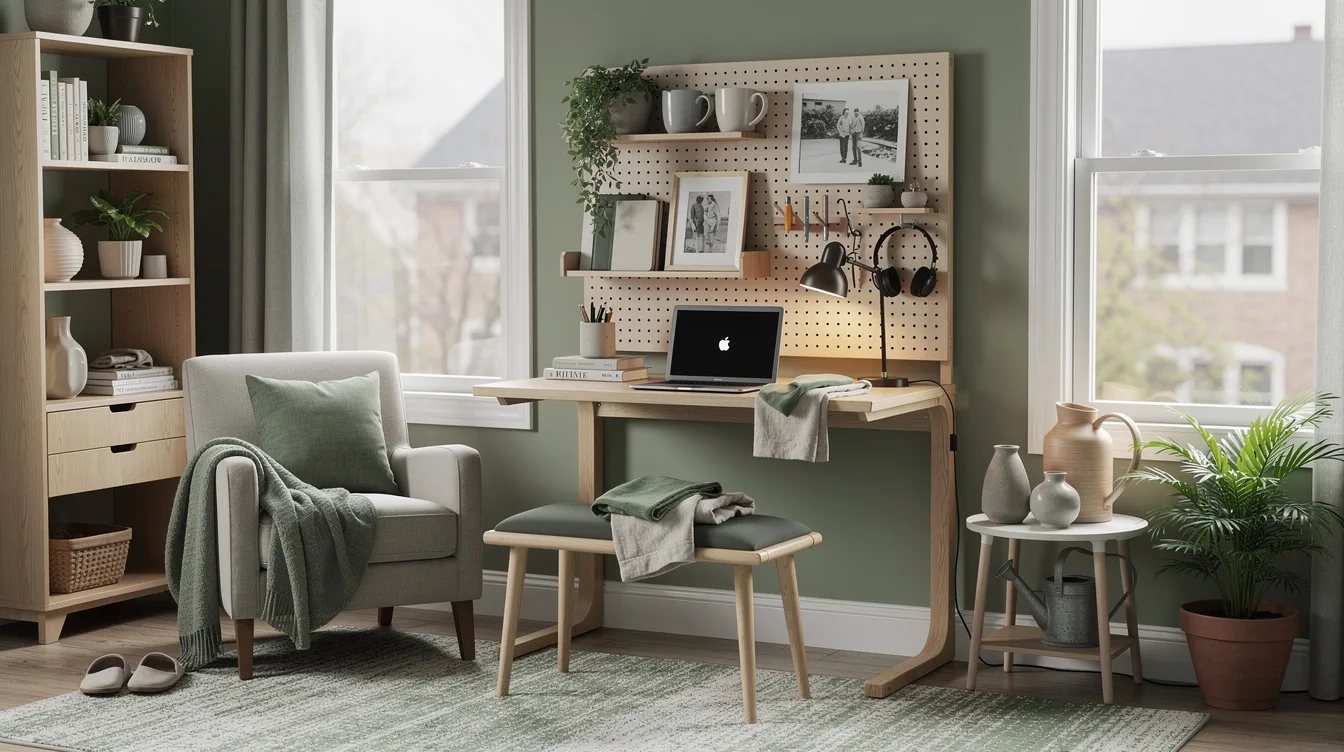 Choose a Desk With Its Own Pegboard Back