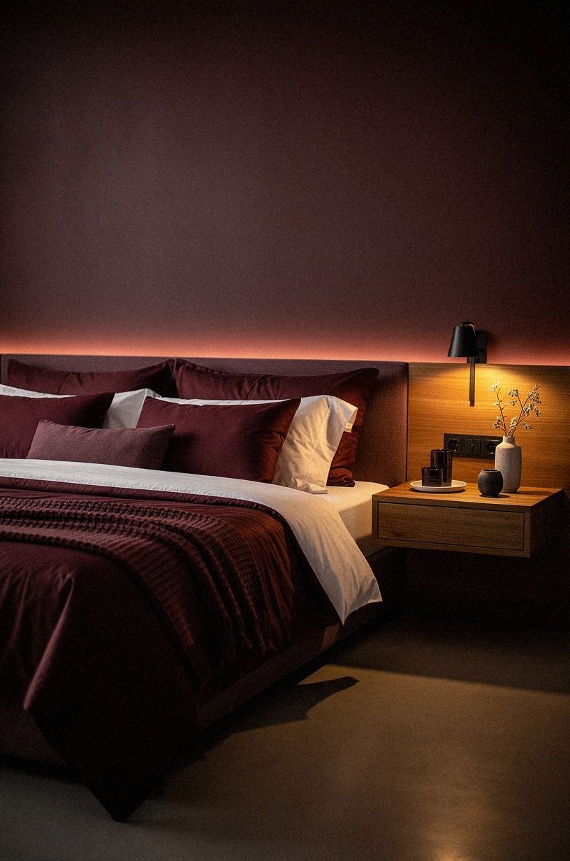 Float the Nightstand Instead of Crowding the Bed