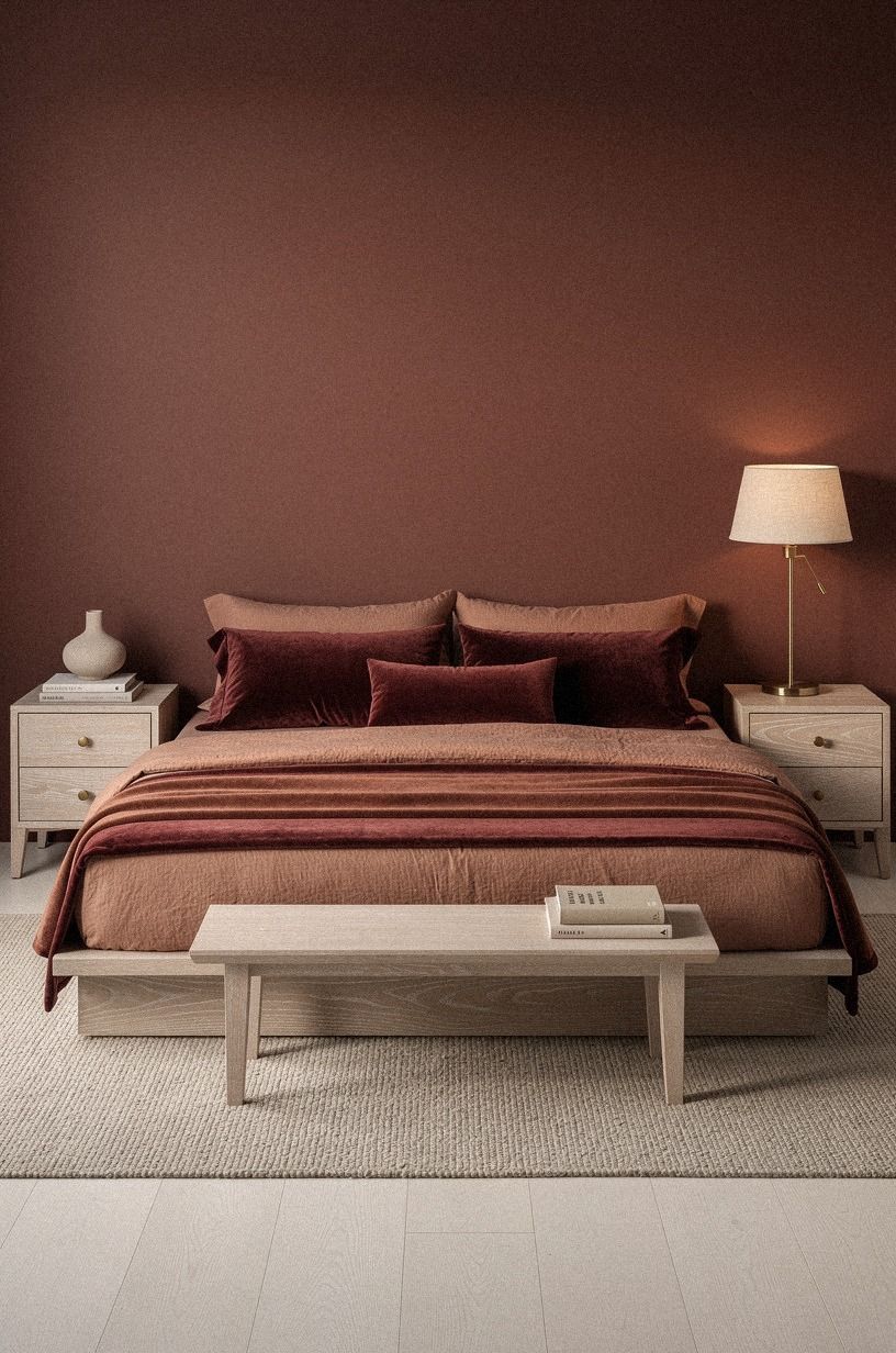 Cozy Romantic Red & Burgundy Bedroom Looks for a Bold, Moody Retreat