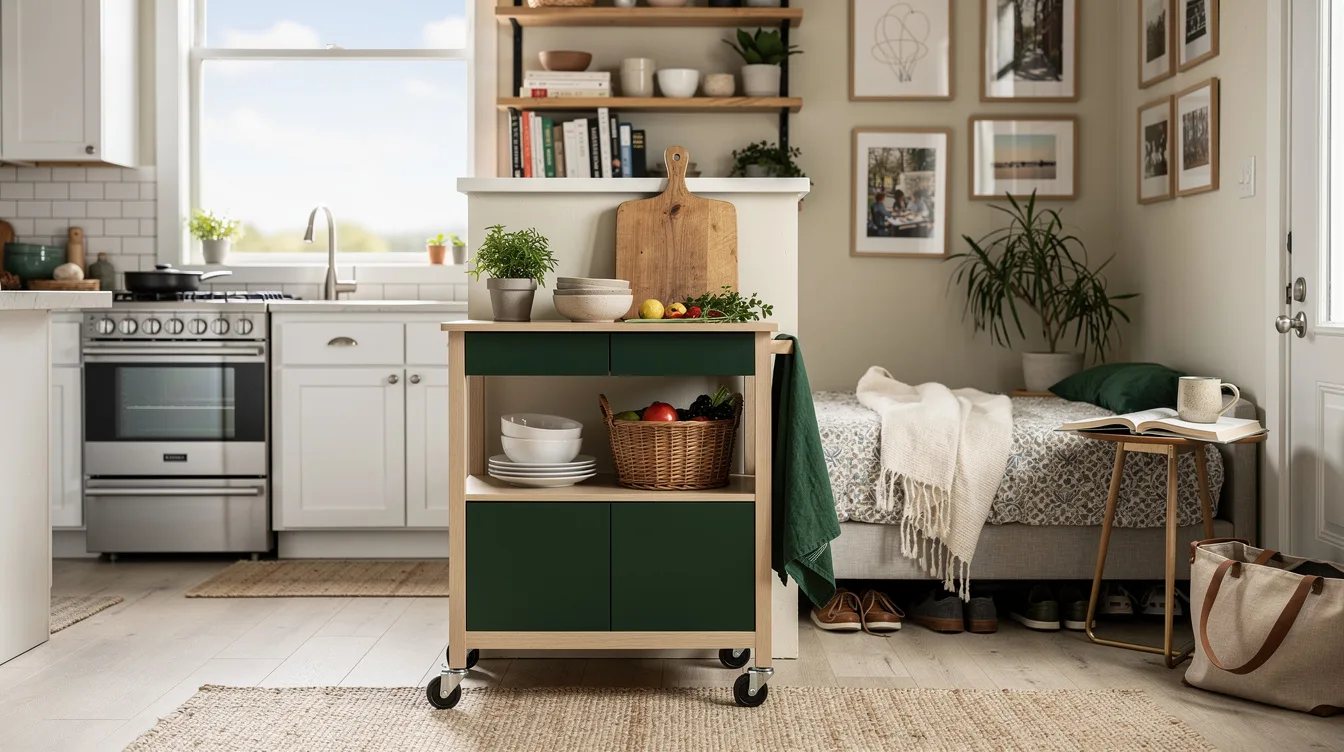 Separate the Kitchen With a Rolling Cart