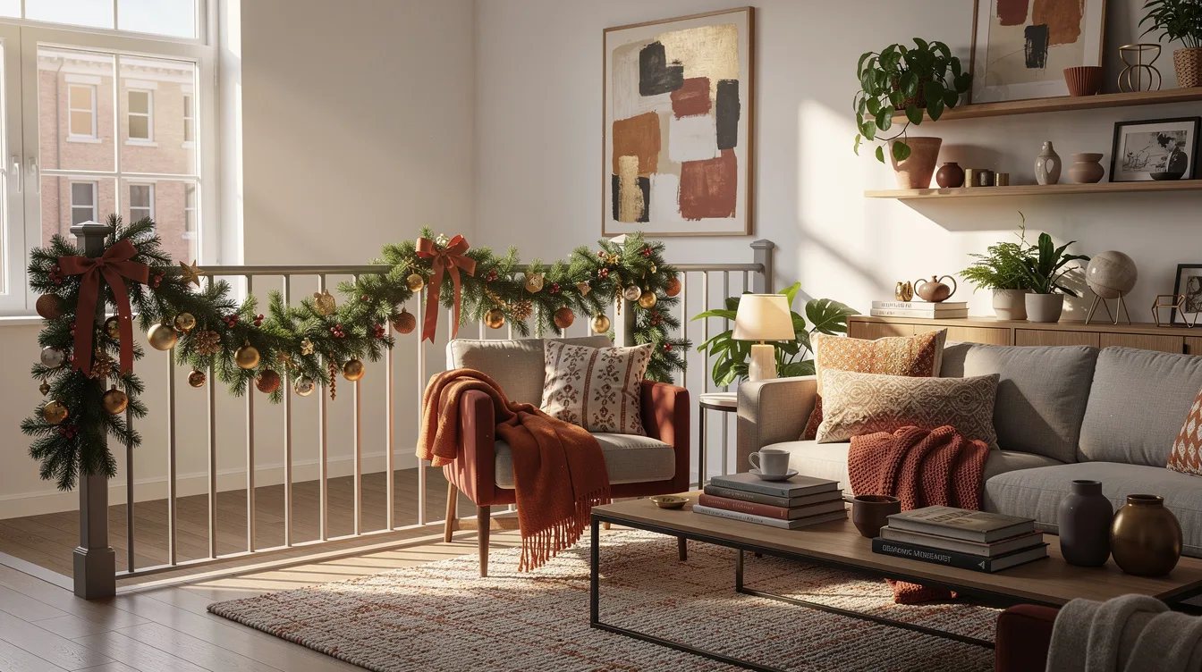 Balance Garland Scale With the Railing