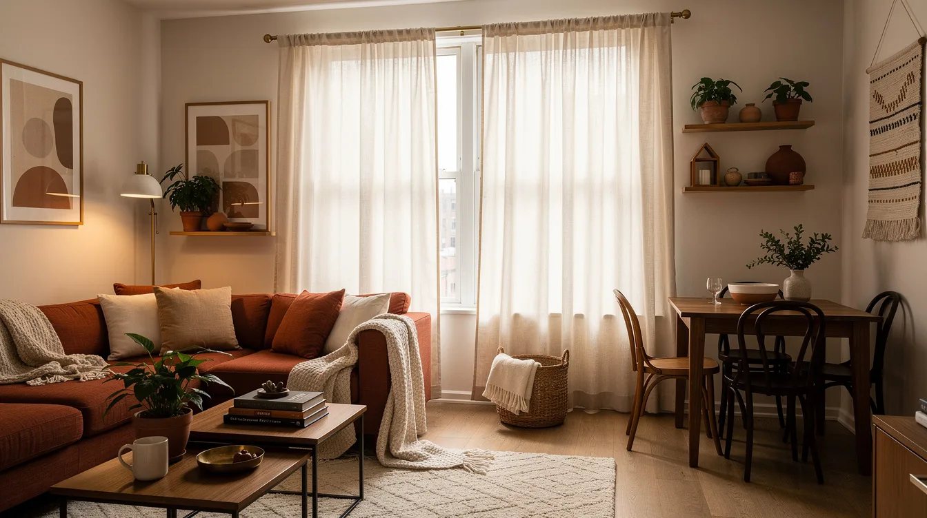 Stretch Curtains Across a Tension Rod