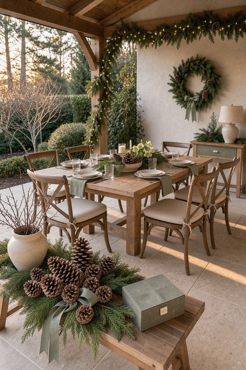 Anchor the Arrangement With Pinecones