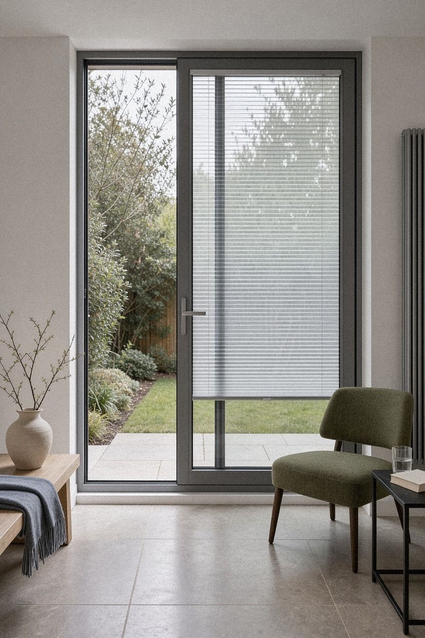 Layer a Cellular Shade Behind the Glass