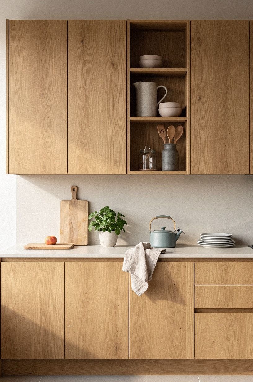 Float Open Shelves Beside the Uppers