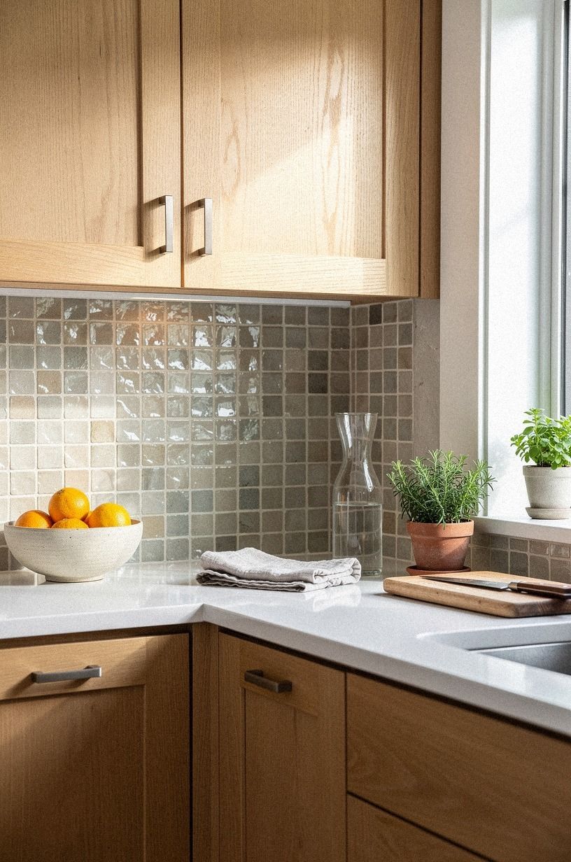 Use a Hand-Glazed Zellige Backsplash