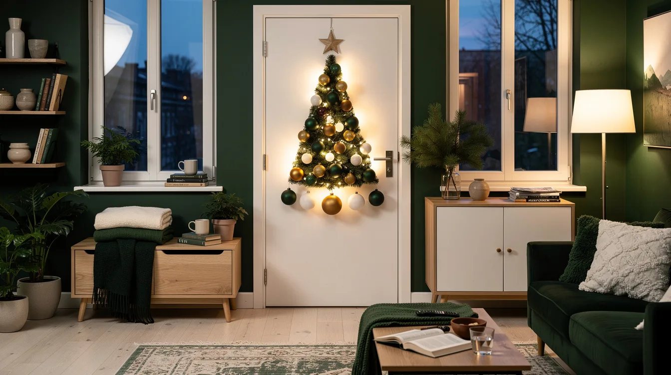 Create a Vertical Ornament Tree on a Door