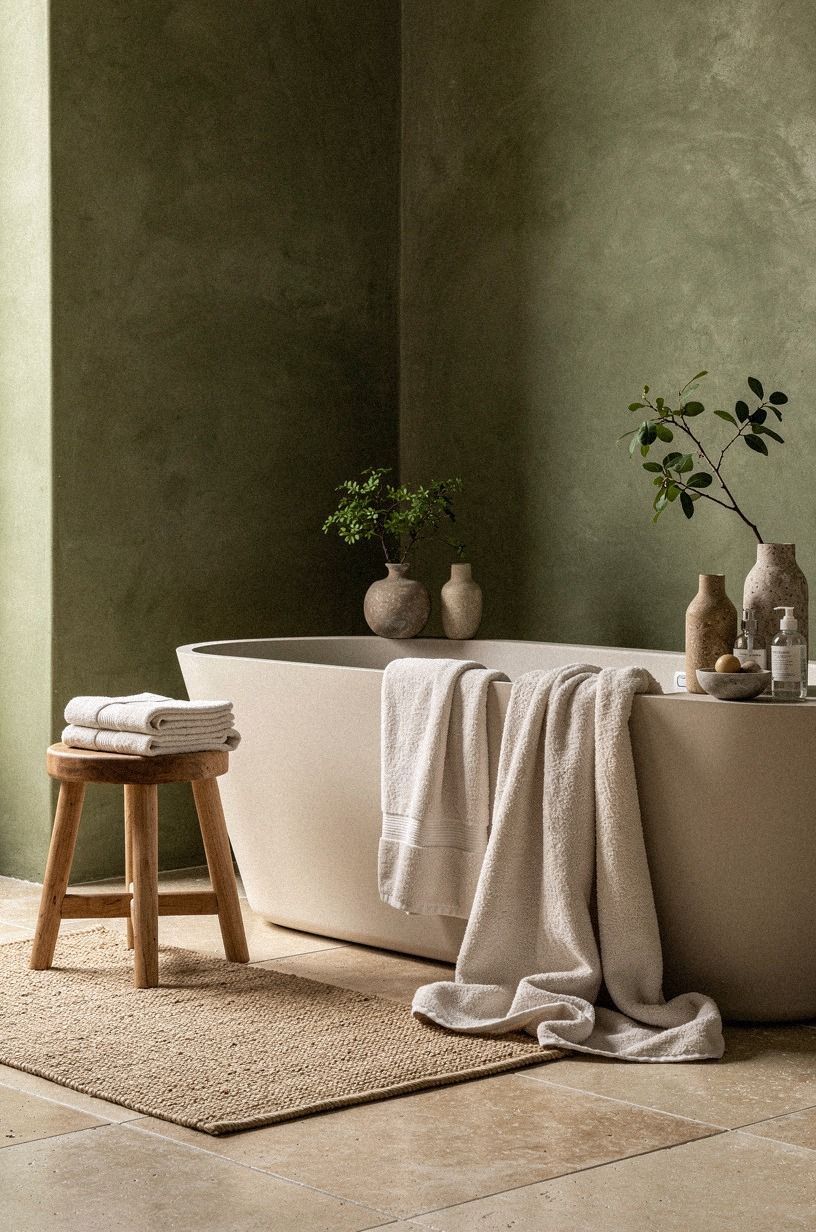 Soften the Floor With Large Travertine Shapes