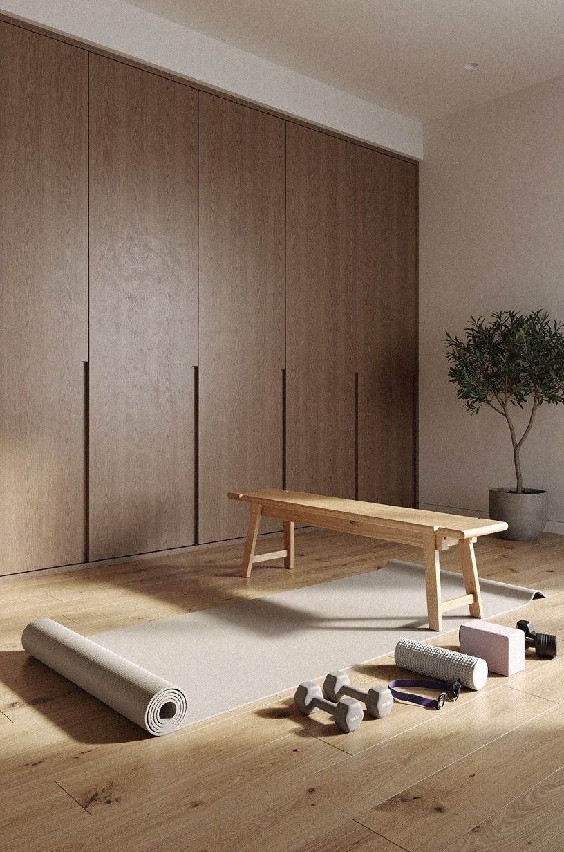 Finish with the Two-Wood Rule for your home yoga room