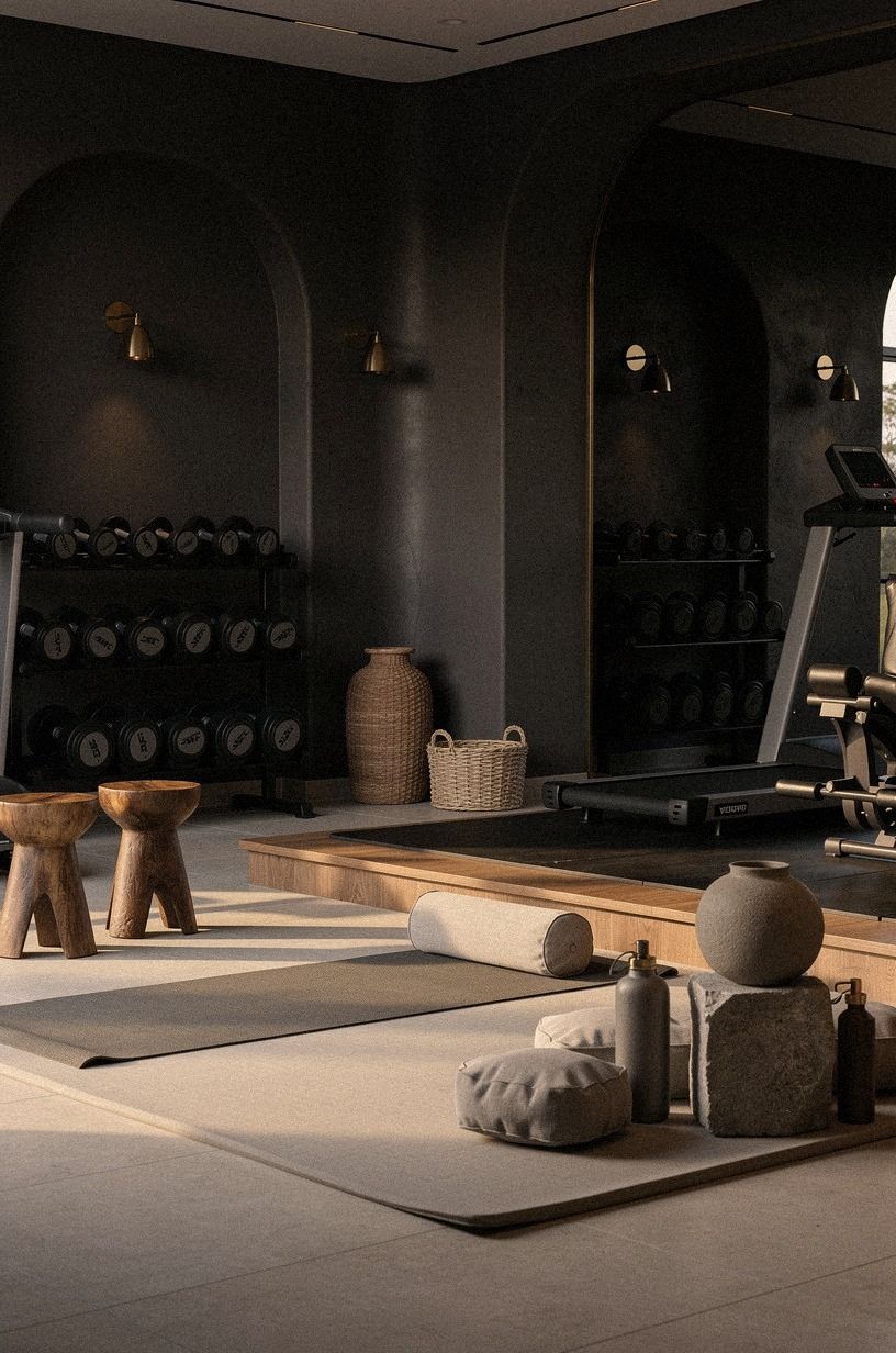 Sherwin-Williams Iron Ore for a dramatic training room