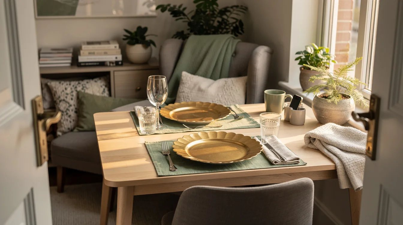 Lead With a Gold Scalloped Dinner Plate
