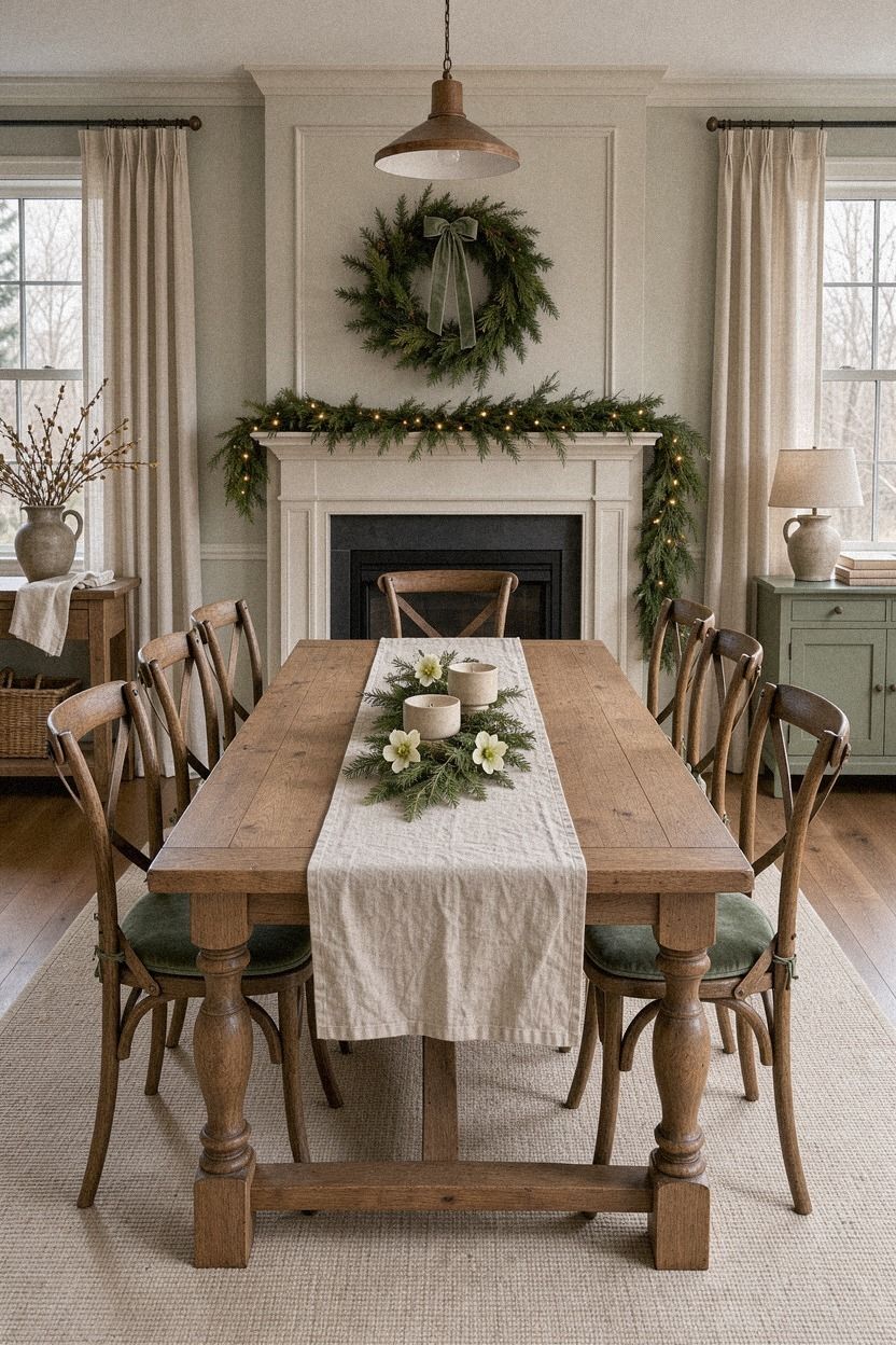 Mix velvet and linen instead of buying a holiday set