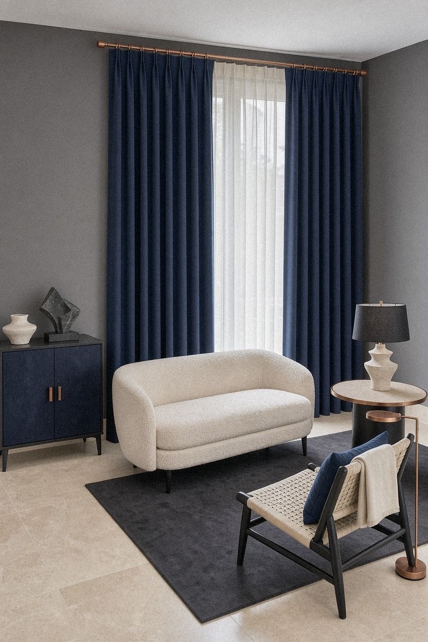 Build contrast with soft charcoal