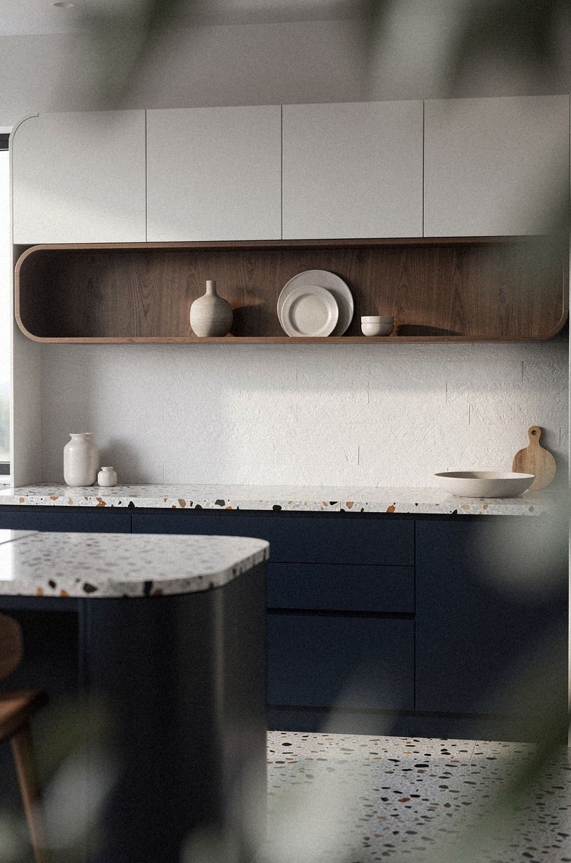 Hang a Narrow Plate Rack Over Painted Tile