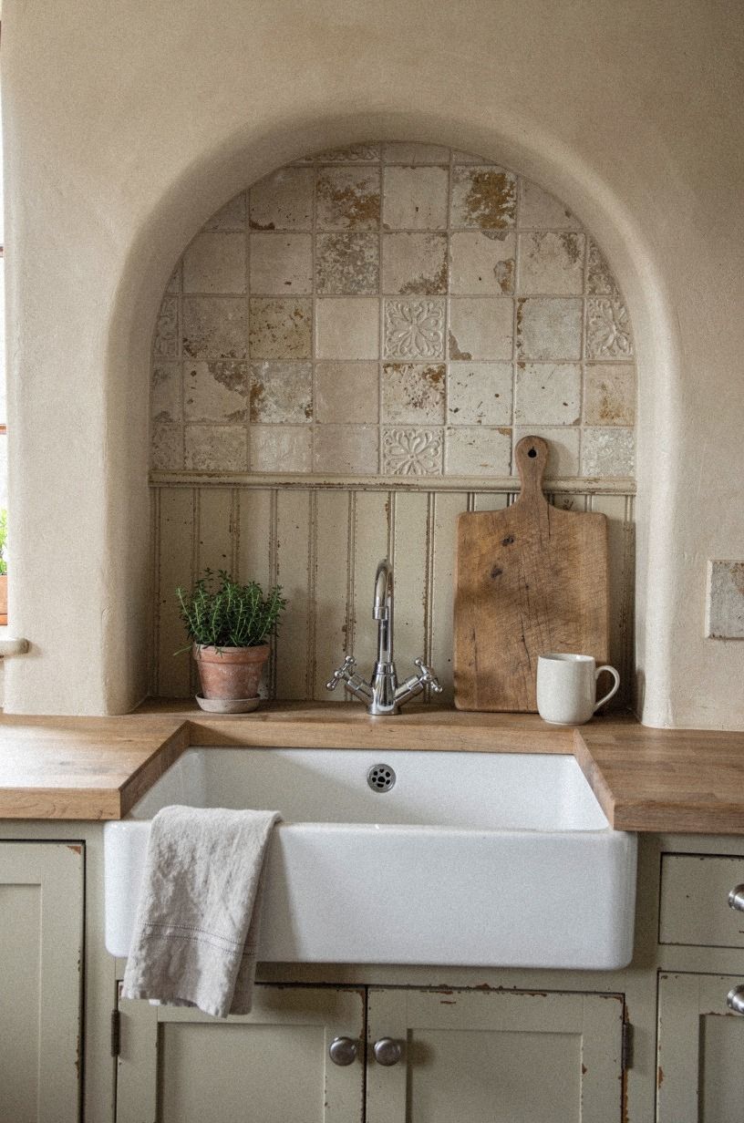 Shape a Soft Arch Above the Sink