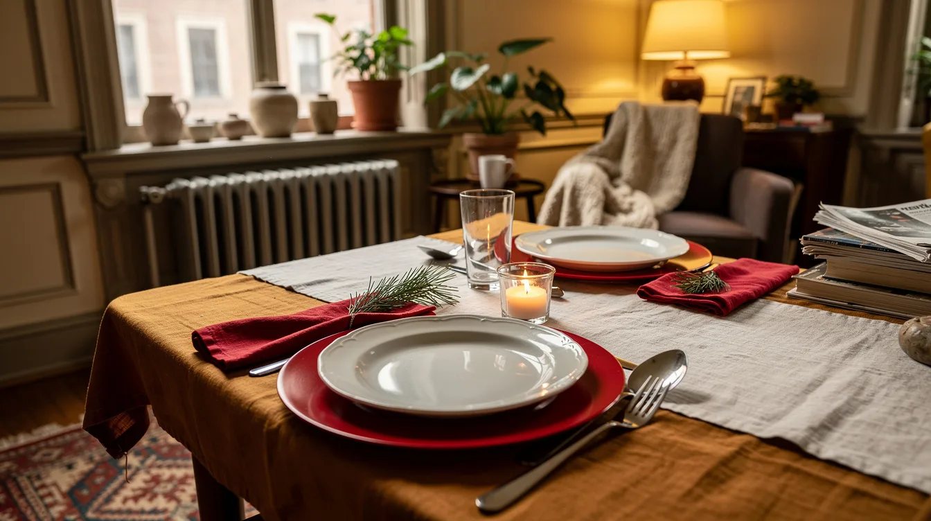 Use Red Chargers Under White Dishes