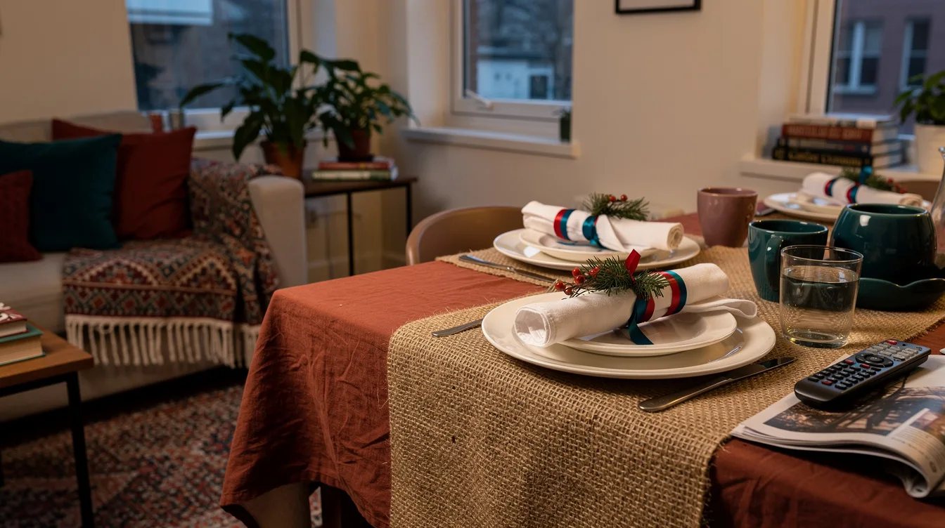 Tie Ribbon Around Rolled Napkins