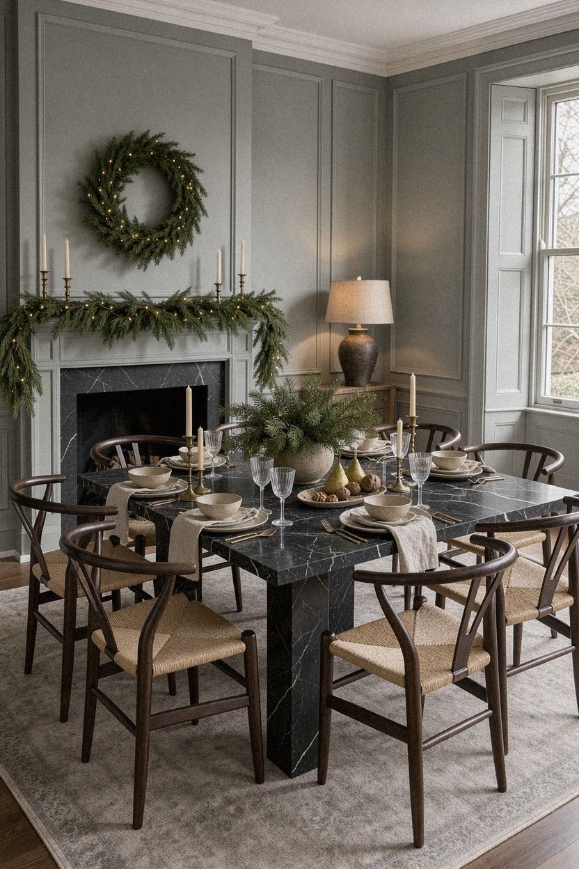 Let Farrow & Ball Pigeon Frame the Table