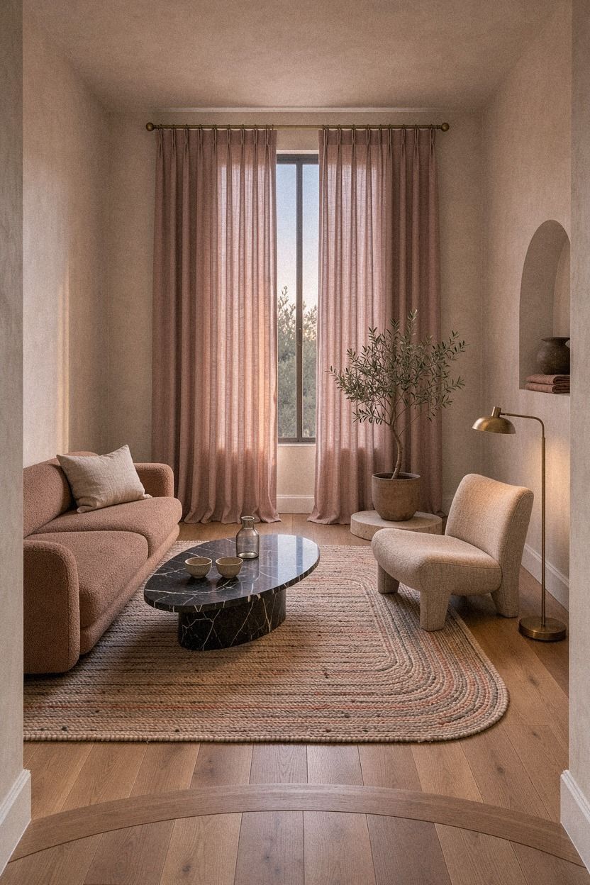 Why Do Muted Pink Curtains Feel Warmer?