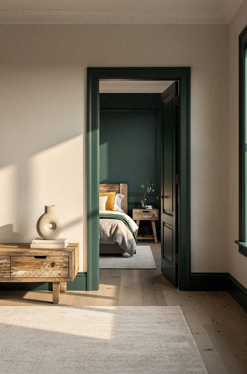 Paint the trim darker than the walls