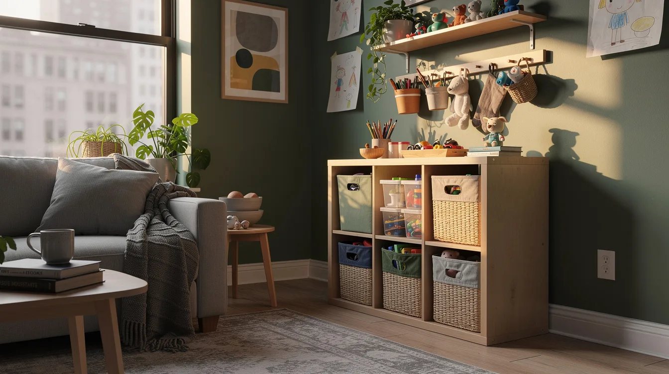 Anchor a Toy Wall With a Six-Cube Unit