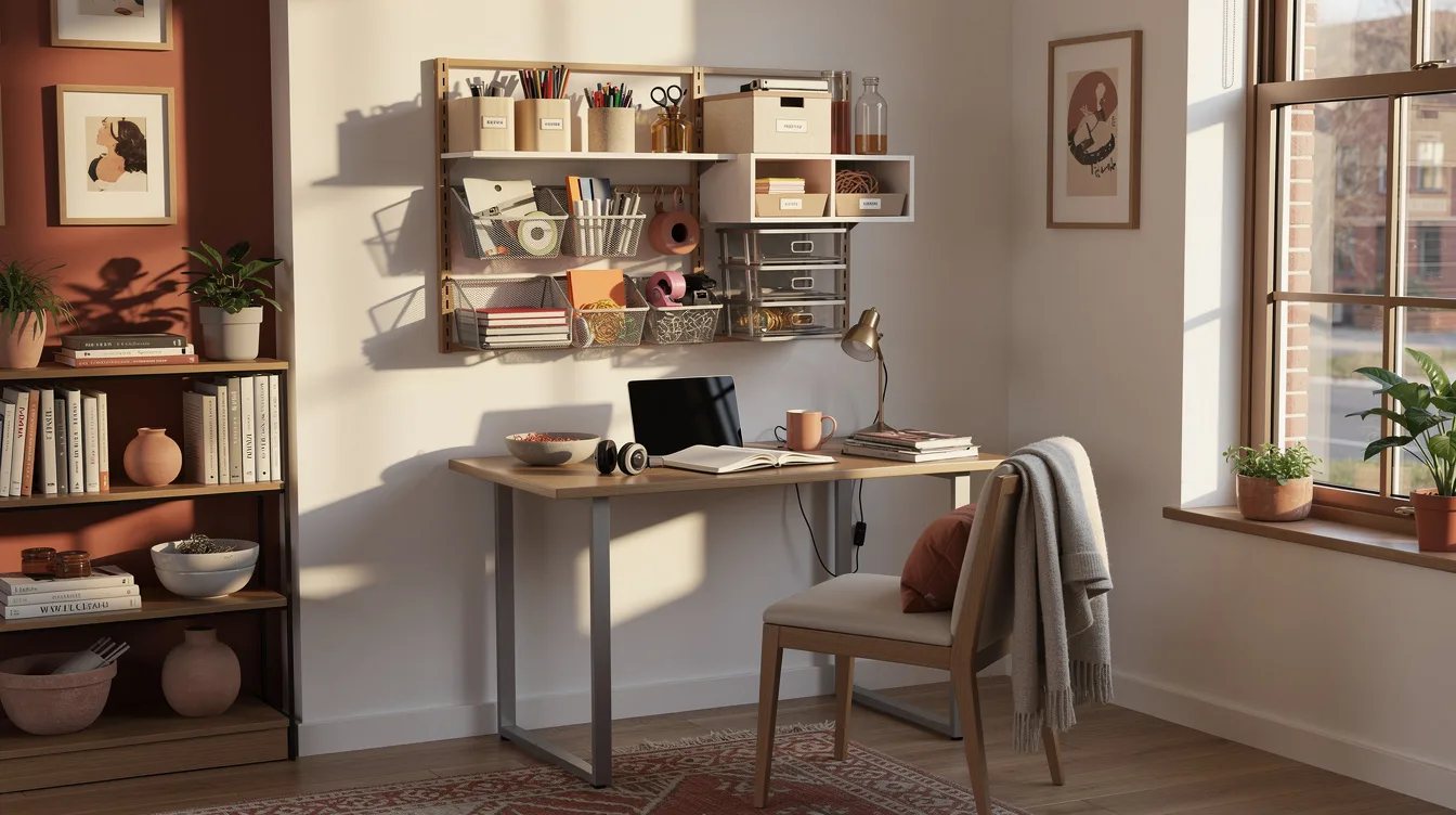 Sort Office Supplies Above a Desk