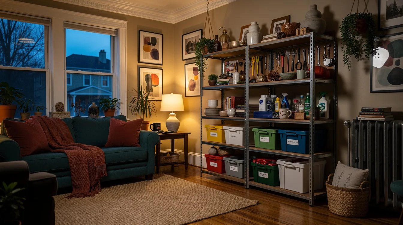 Build a Garage Shelf From Matching Categories