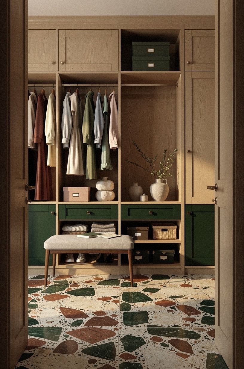 Style the Open Master Closet by Color