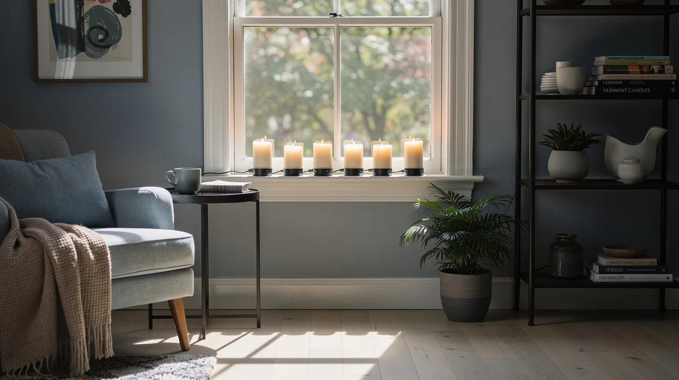 Set 612 Vermont Candles Directly on the Sill