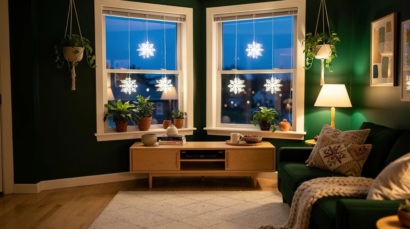 Float Snowflakes Inside Separate Panes