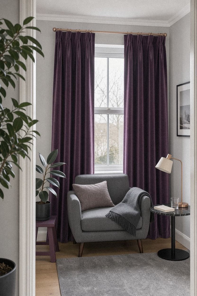Choose velvet for the window that always feels icy