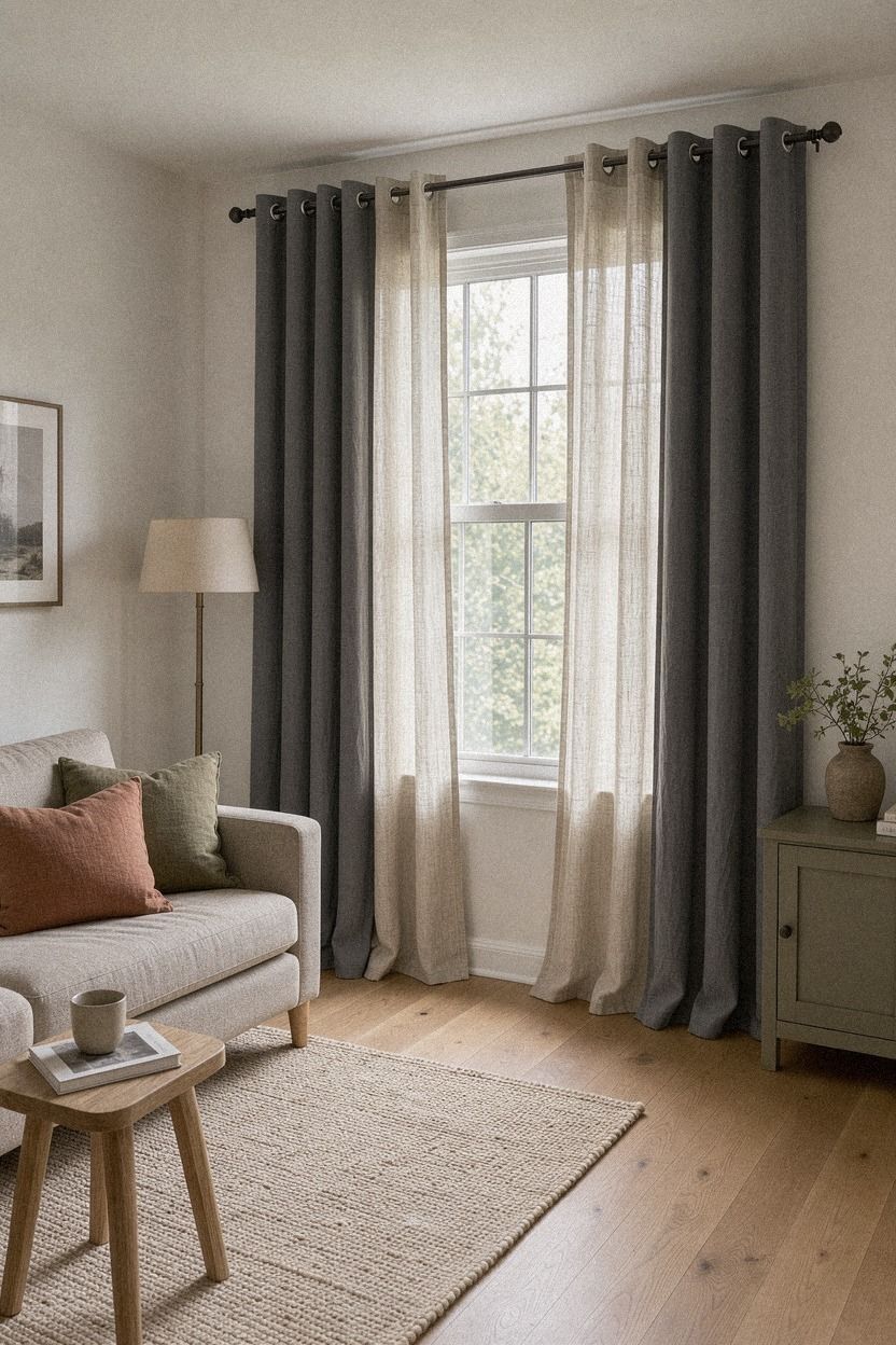 Layer HILLEBORG blackout panels over linen
