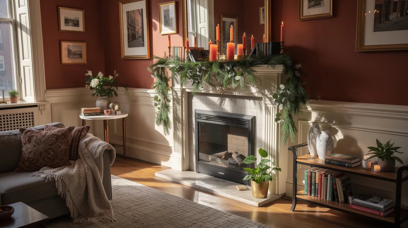 Use Real Flames Near Faux Greenery