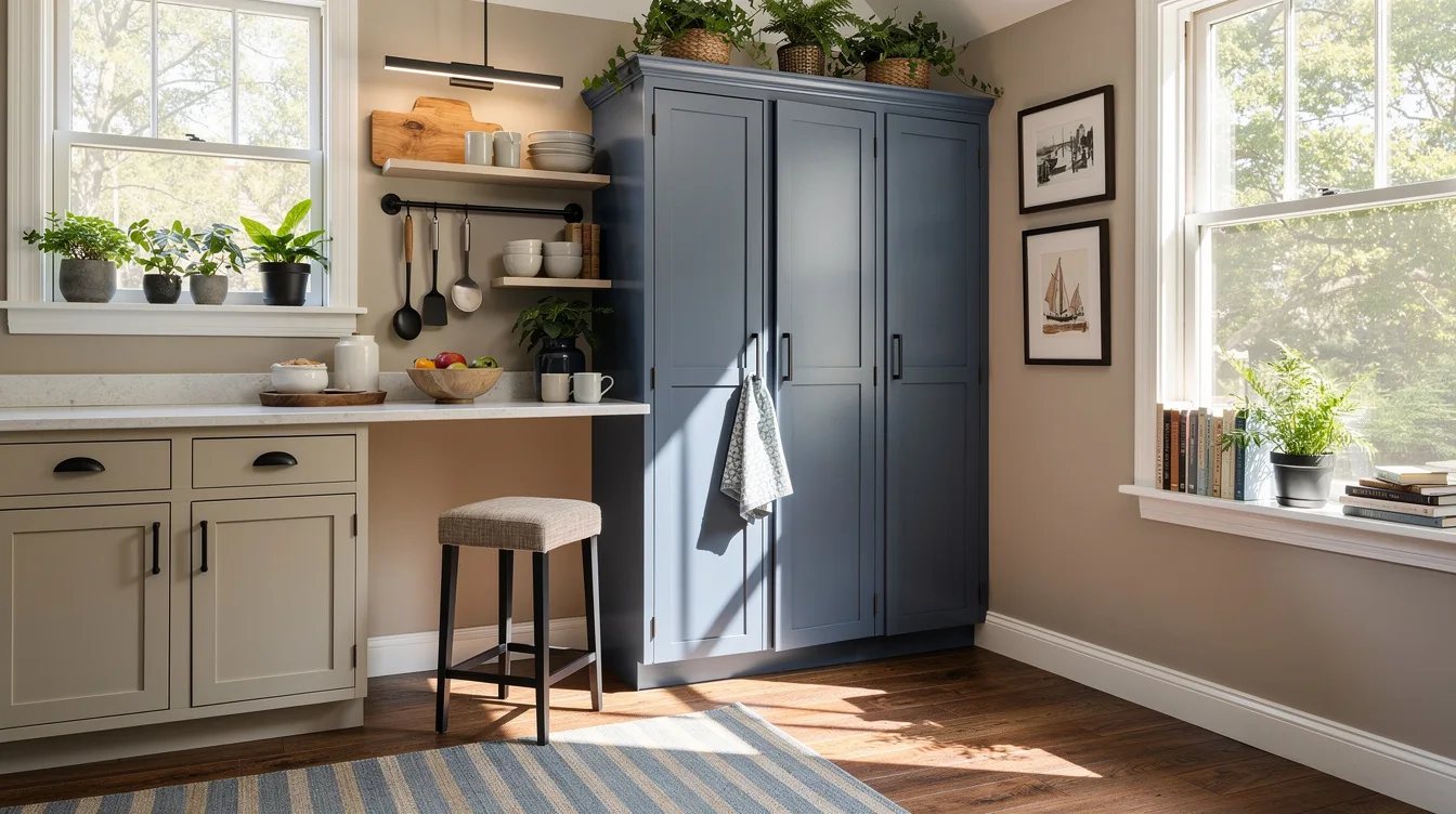 Give a Blue Pantry Its Own Vertical Zone