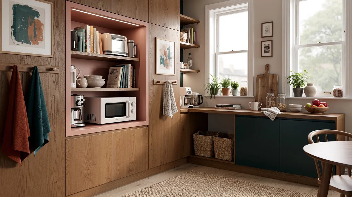 Set a Blush Appliance Niche Into Wood