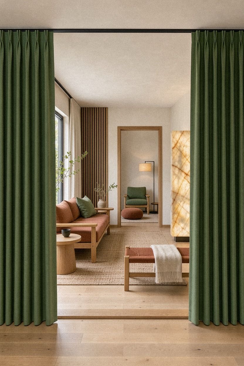 Start with pinch pleat curtains for a fuller face