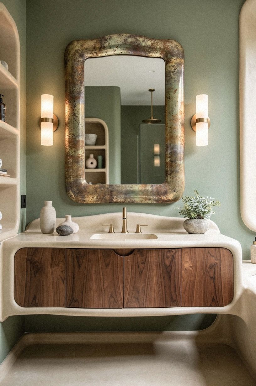 Frame the Mirror With Aged Metal